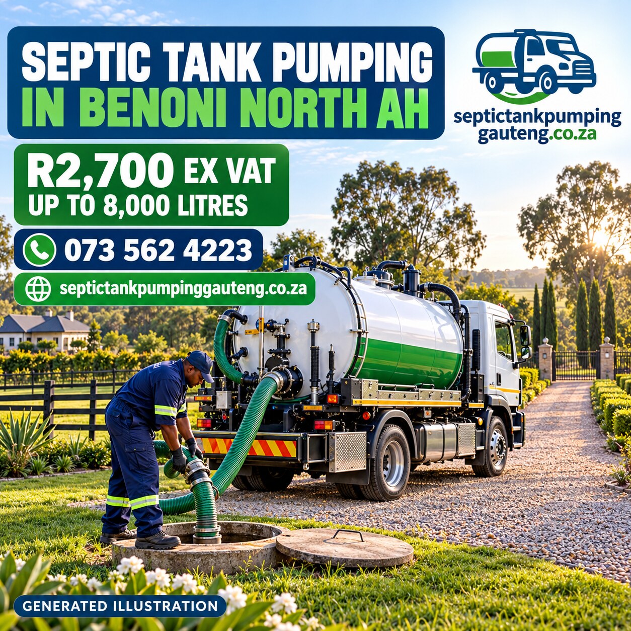 Generated illustration for Septic Tank Pumping in Benoni North AH